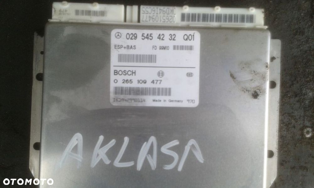 MERCEDES A KLASA W168 1,6 B KOMPUTER 0265109477 - 1