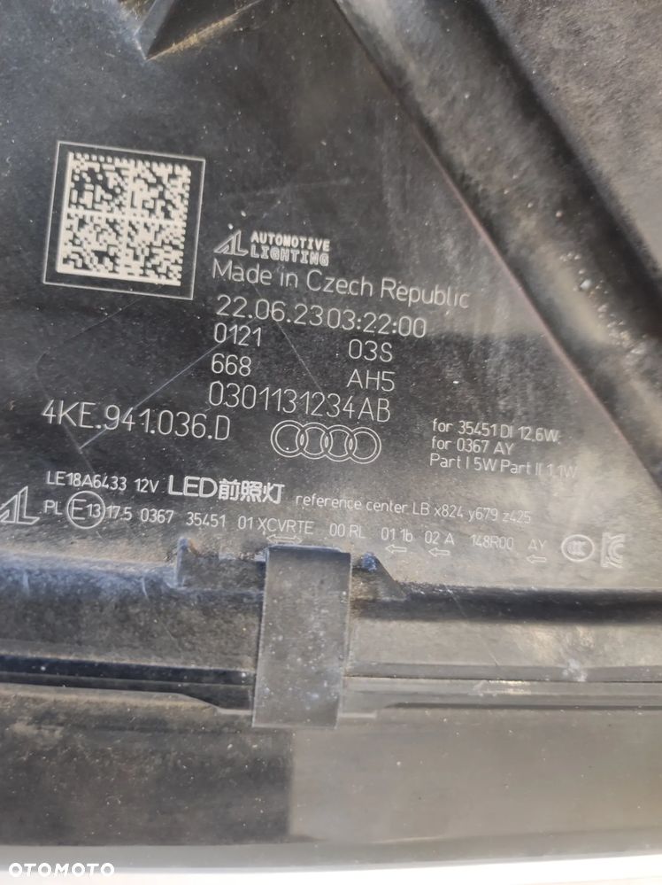 Lampa reflektor full led prawy przód eu Audi Q8 e-tron etron lift - 6