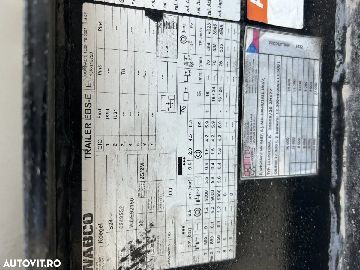 Kögel Cisterna alimentara,32000l, factura externa - 24