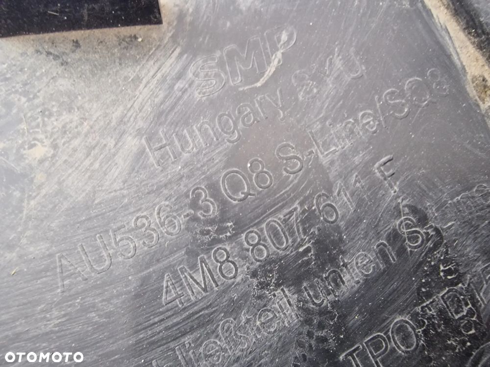 AUDI Q8 4M8 S-LINE 18- OSŁONA / DOKŁADKA POD ZDERZAK / SPOJLER ZDERZAKA PRZEDNIEGO PRZÓD , NR 4M8807611F , NR AUKCJI OSŁ735 - 12