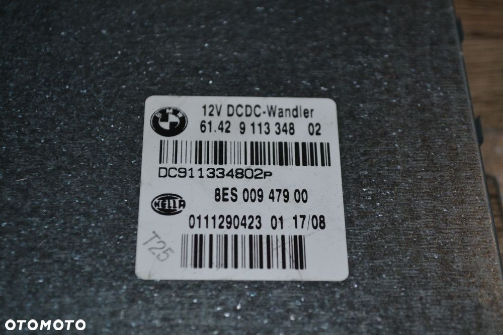 BMW E90 E91 E92  E87 E81 MODUŁ STABILIZATOR NAPIĘCIA 9113348 - 2