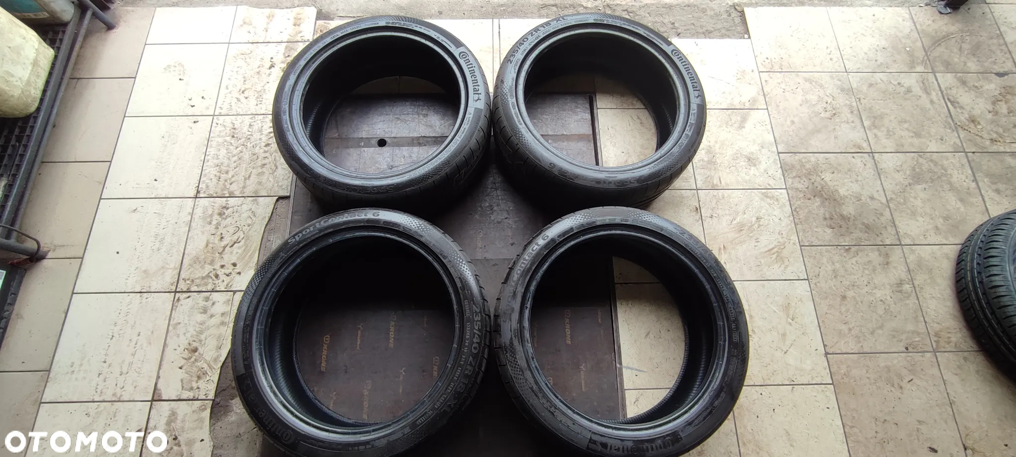 OPONY LETNIE 235/40R18 95Y XL CONTINENTAL SPORT CONTACT 6 (5122) LATO 2x6mm 2x5mm KOMPLET 4 SZTUKI - 2
