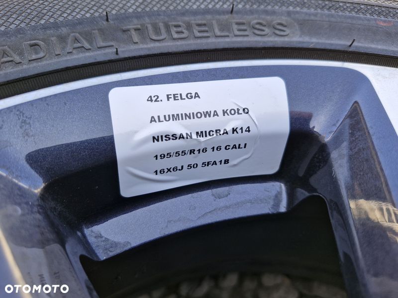 NISSAN MICRA K14 FELGA ALUMINIOWA 6.0 16 CALI ET50 4X100 KOŁO 5FA1B - 4