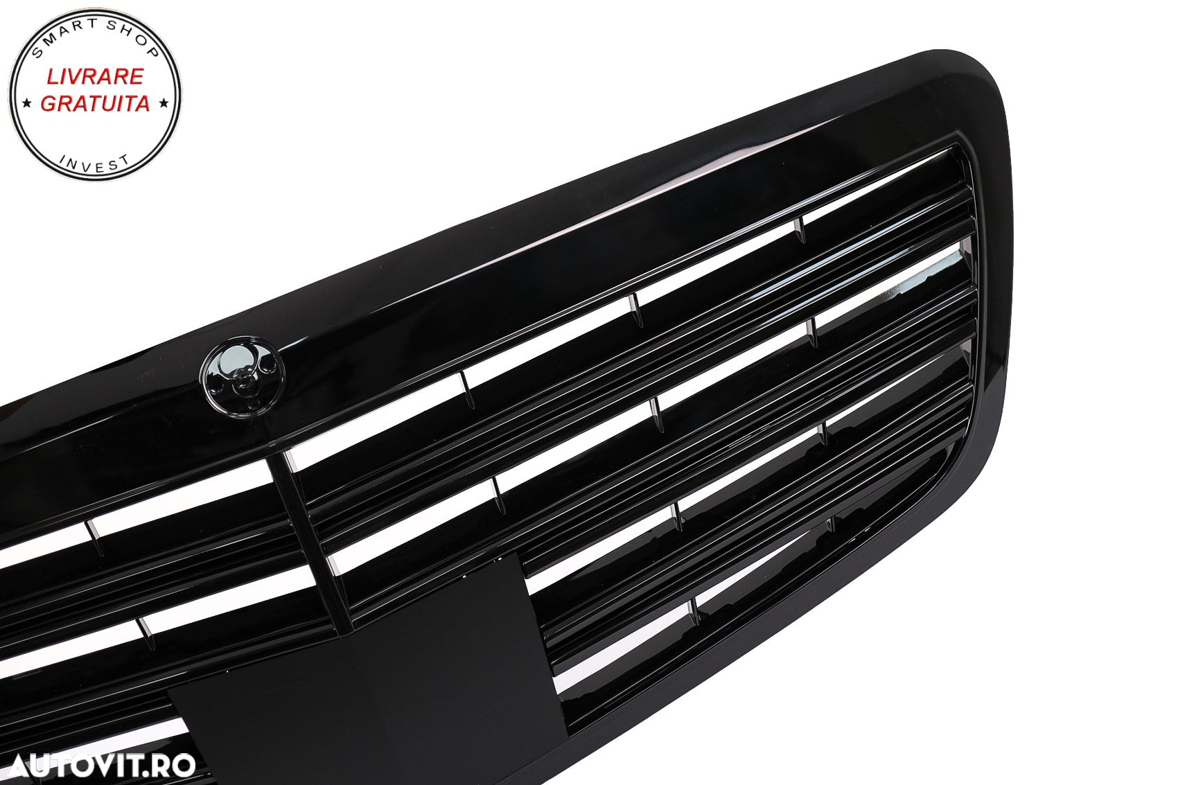 Grila Centrala Mercedes S-Class W221 Facelift (2010-2013) S63 S65 Piano Black Desi- livrare gratuita - 2
