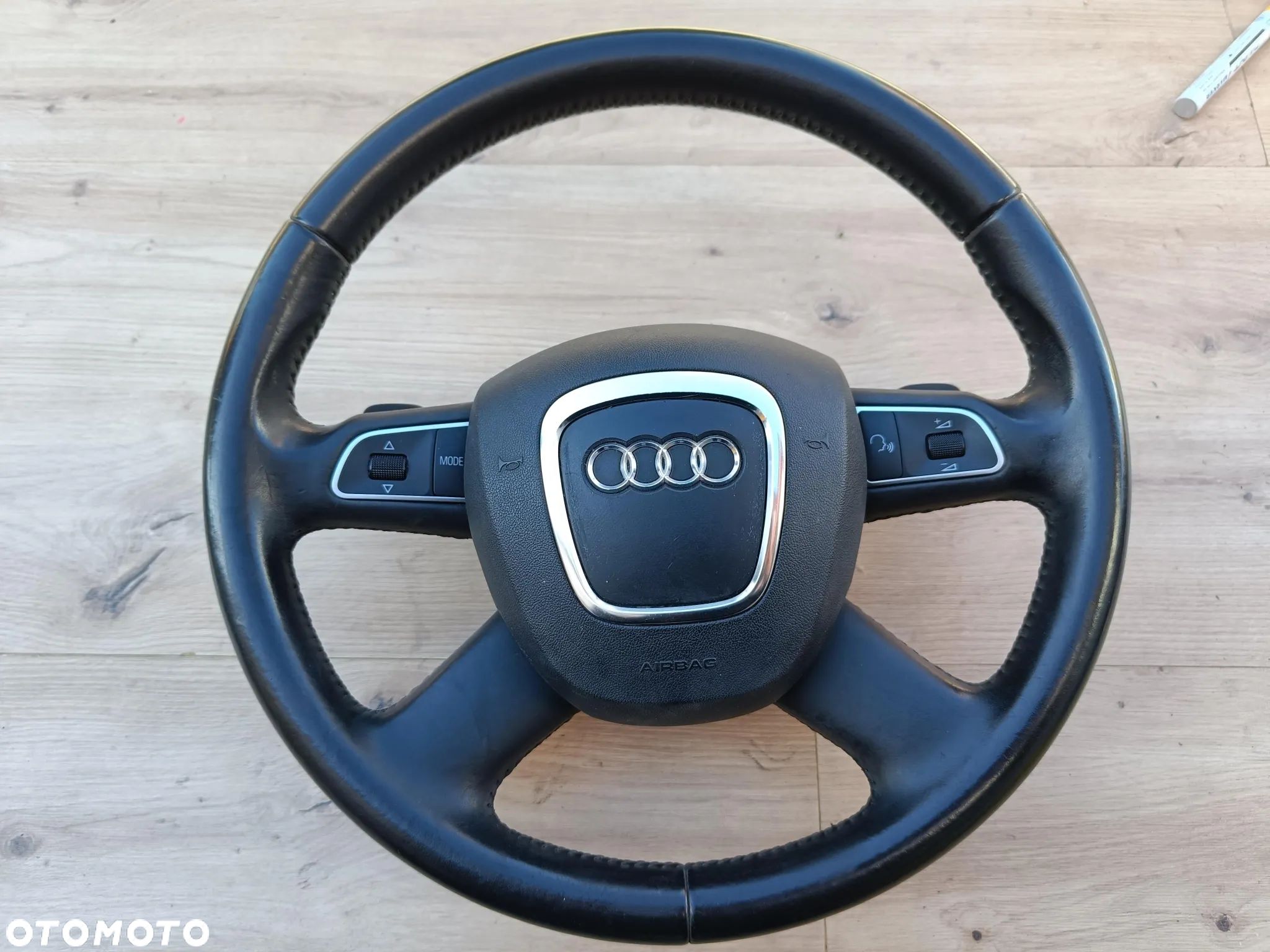 AUDI A6 C6 A8 D3 LIFT Q7 KIEROWNICA CZARNA SOUL ŁOPATKI 4E0419091CN - 1