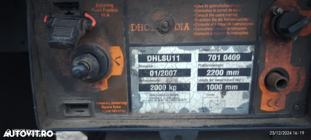 Cub prelata cu lift complet 2.5 t L=8.95 m l=2.55 M h=2.85 m Volvo F - 5