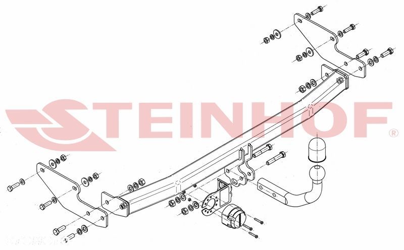 Hak holowniczy + WIĄZKA 7PIN do Renault Twingo II 3 drzwi od 2007 do 2011 - 2
