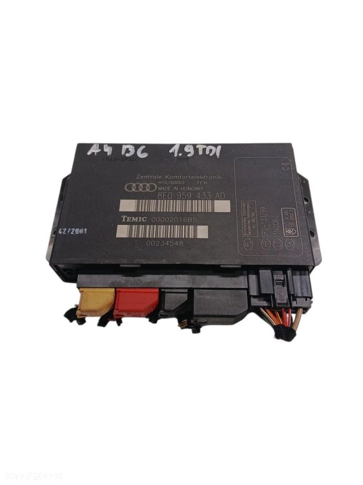 MODUŁ STEROWNIK KOMFORTU AUDI A4 B6 8E0959433AD - 1
