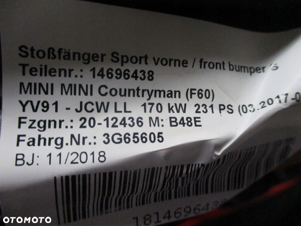 Zderzak MINI COUNTRYMAN F60 JCW John Cooper Works - 6