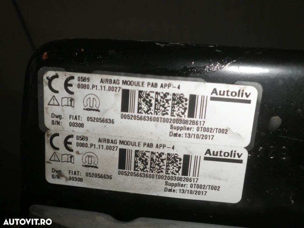 Airbag pasager Fiat Tipo 2017 052056636 - 3