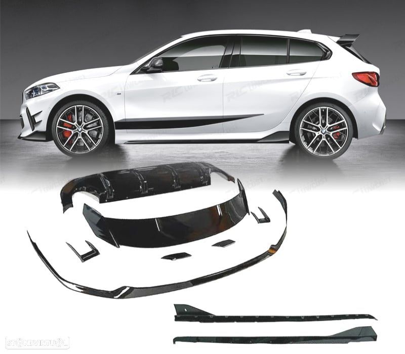 KIT AERO BMW F40 19- LOOK M PERFORMANCE PRETO BRILHANTE - 1