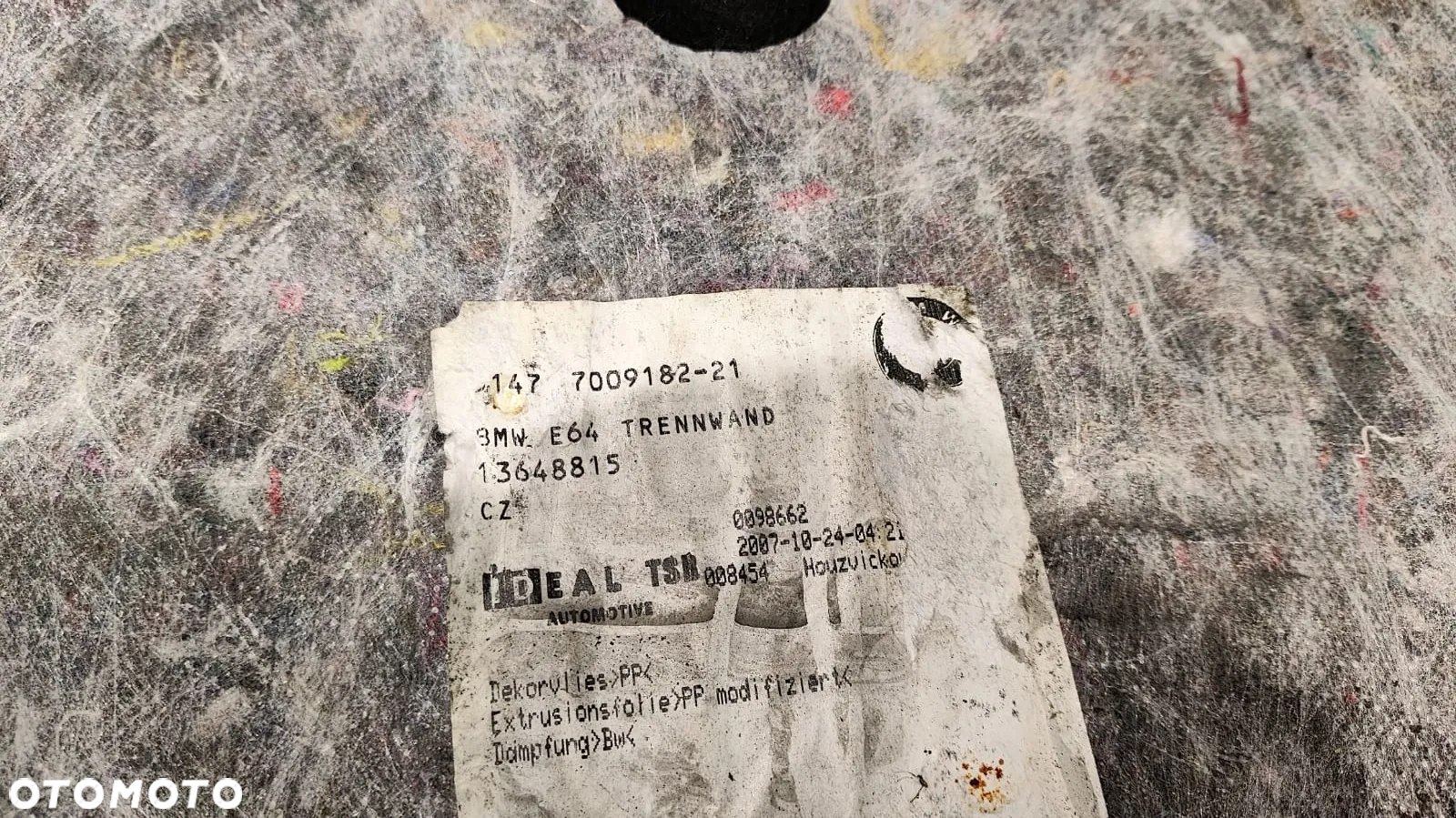 TAPICERKA BAGAŻNIKA KOMPLET PODŁOGA WYPEŁNIENIE PODŁOGI WYKŁADZINA OSŁONA PASA TYLNEGO BOCZEK LEWY PRAWY STYROPIAN USZCZELKA KLAPY WKŁAD 6948517 6946518 6988986 7054959 7054960 7131296 7157097 7188773 7009182 7129254 BMW E64 LCI LIFT - 21
