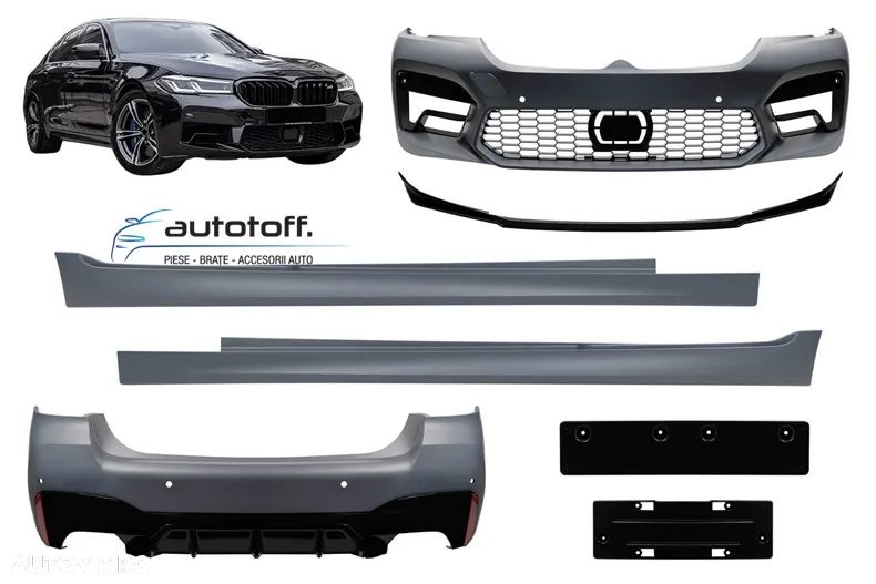 Pachet exterior compatibil cu BMW G30 Seria 5 LCI (21-23) model M5 - 1