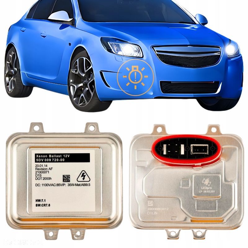 * BRAK BŁĘDU ŚWIATEŁ* AFL przetwornica xenon do INSIGNIA ASTRA 5DV009720-00 - 1
