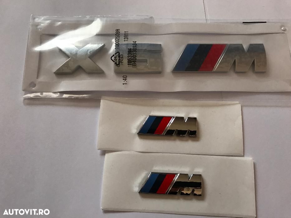 Set Emblema BMW X6M aripi/spate abs originale crom - 3