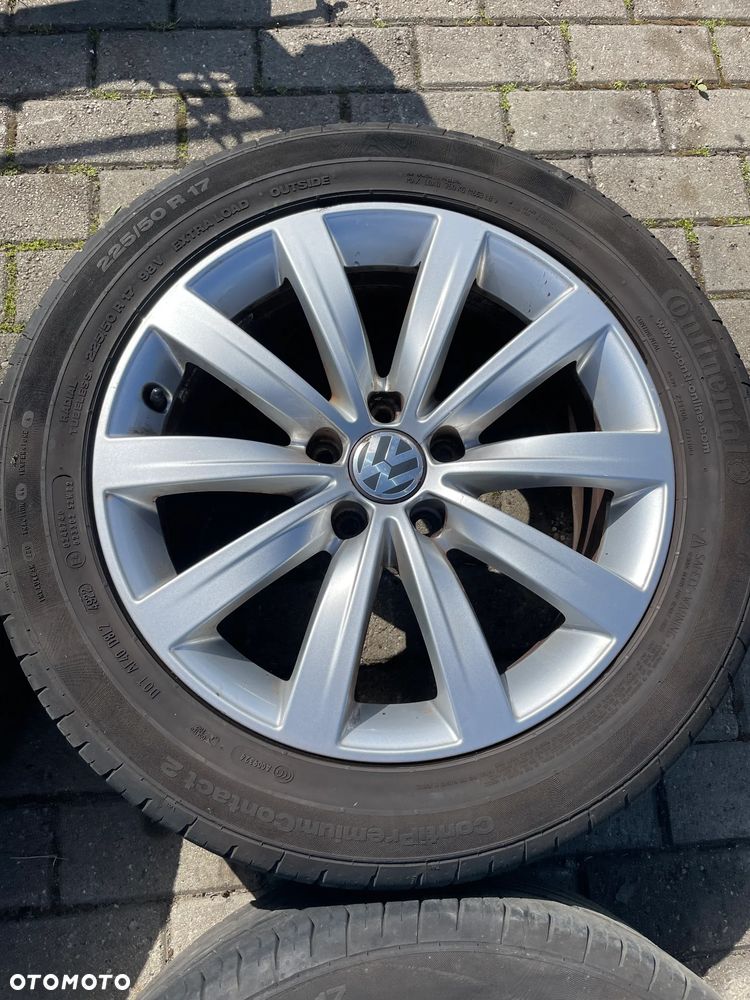 VW SHARAN II TIGUAN FELGI ALUMINIOWE ET39 KOŁA opony 5x112 225/40/17 nowe - 7