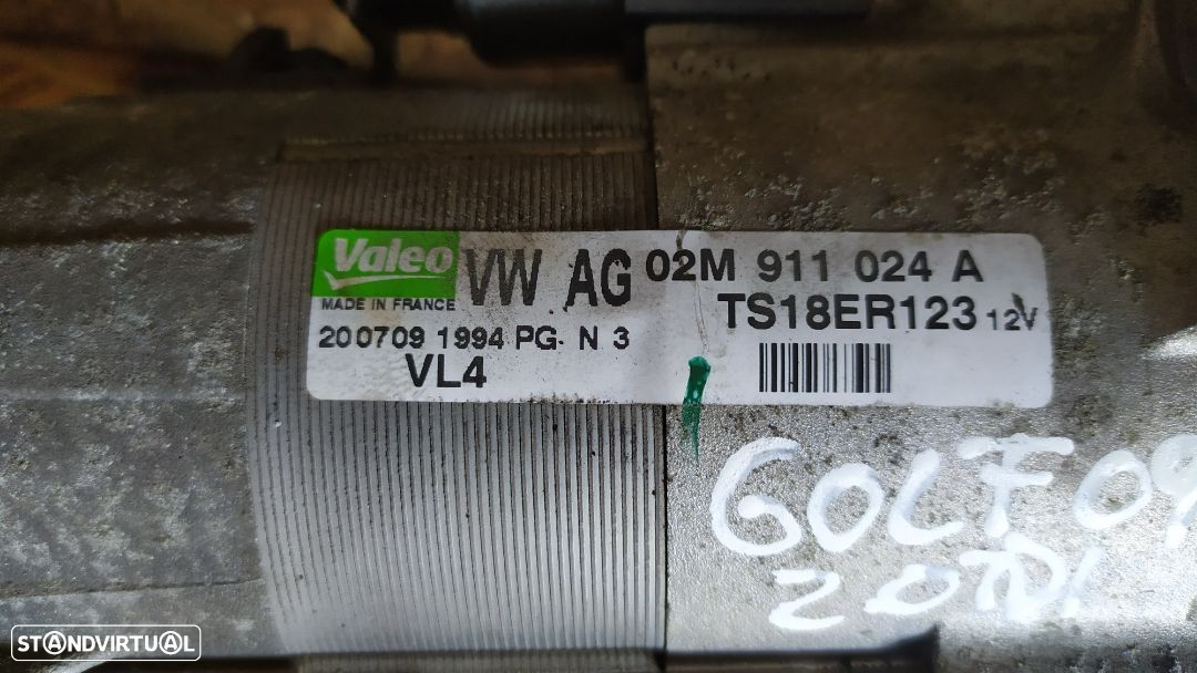 MOTOR DE ARRANQUE VOLKSWAGEN GOLF VI 2.0TDI 02M911024A - 2