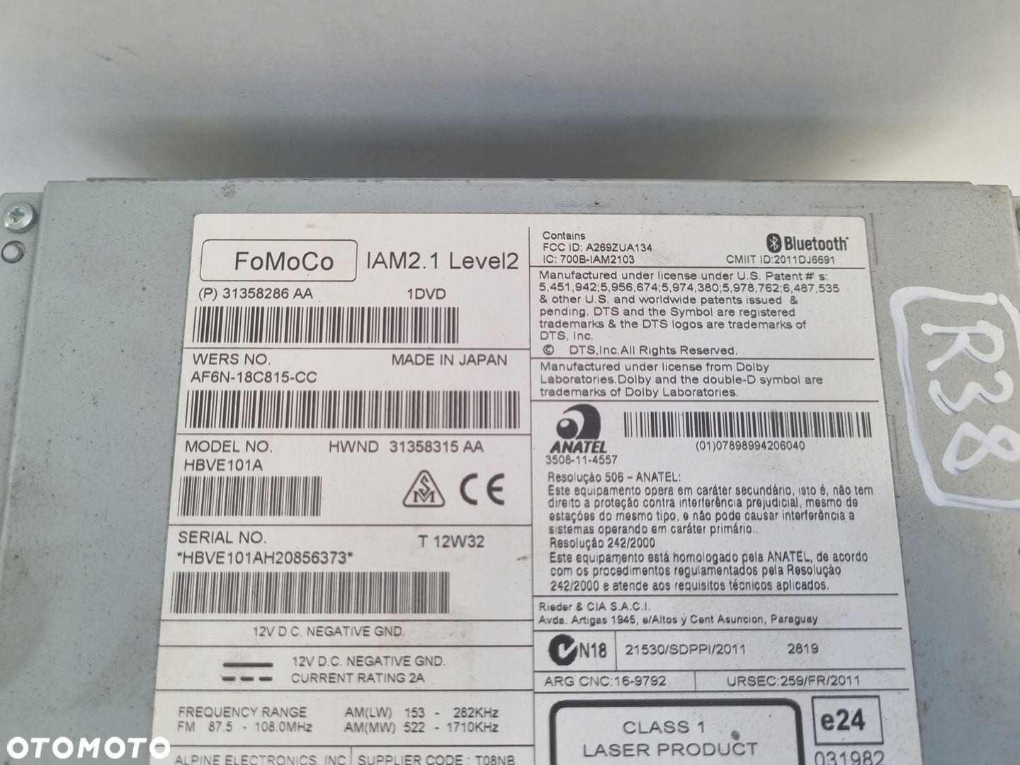 Volvo VOLVO V60 I S60 II V40 II CZYTNIK NAWIGACJI Radio 31358286AA - 4