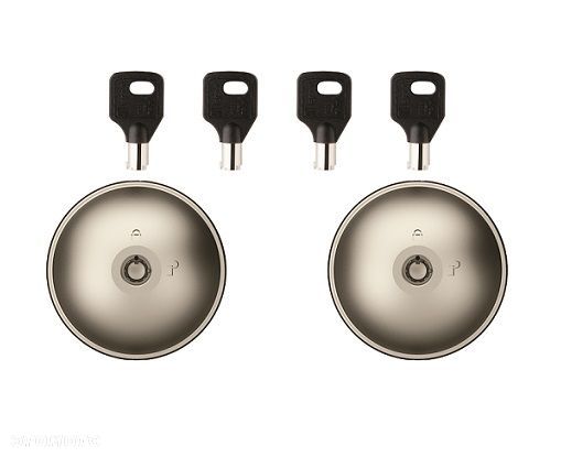 Zestaw dwóch dodatkowych zamków z 4 kluczami do busów kurier antywłamaniowe - 1