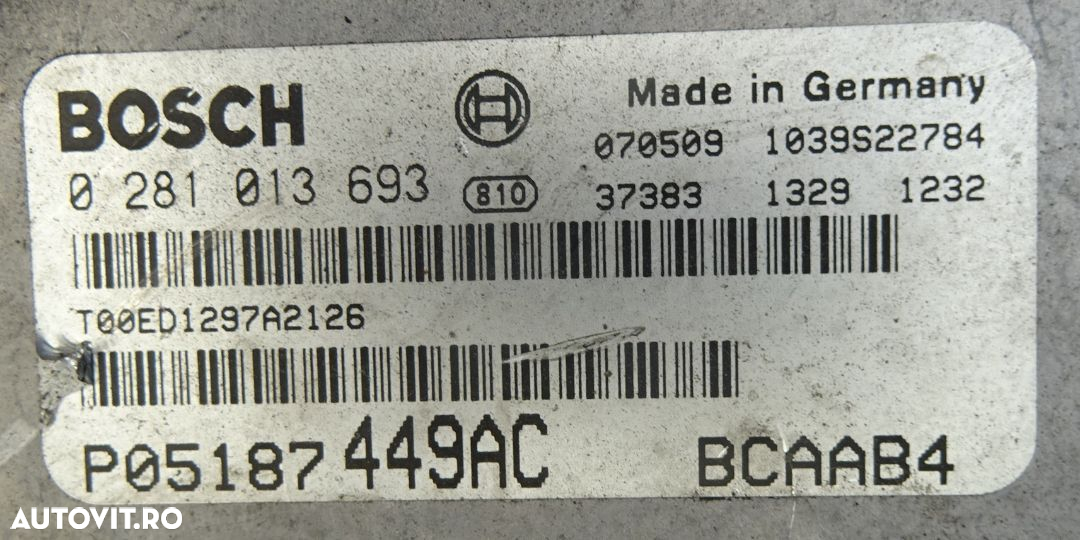 Calculator motor Dodge Caliber 2.0 CRD BYL 103 KW 140 CP E4 din 2007 - 2