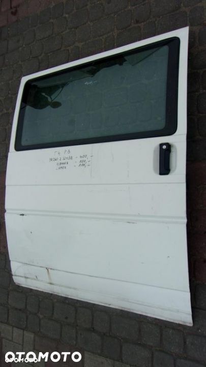 VW TRANSPORTER T4 DRZWI SUWANE PRAWE+SZYBA ZAMEK KLAMKA - 1