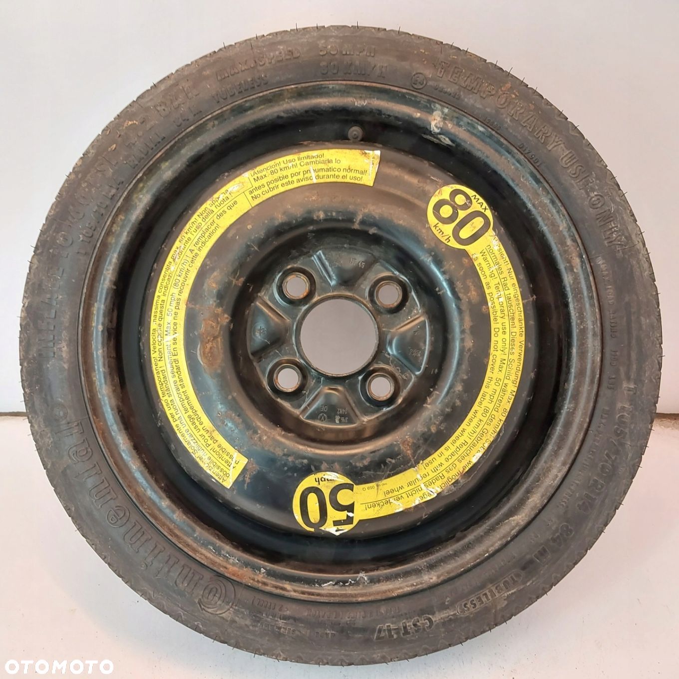 Koło dojazdowe Dojazdówka 14 4x100 VW Polo, Seat Ibiza 105/70R14 B1351 - 1
