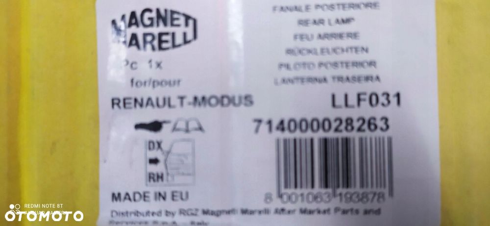 renault modus 04-07 lampa tylna prawa nowa - 4
