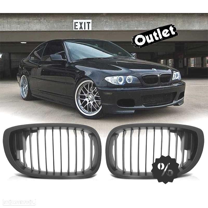 C020087C2. GRELHAS PARA BMW E46 03-06 COUPÉ CABRIO PRETO MATE - 1