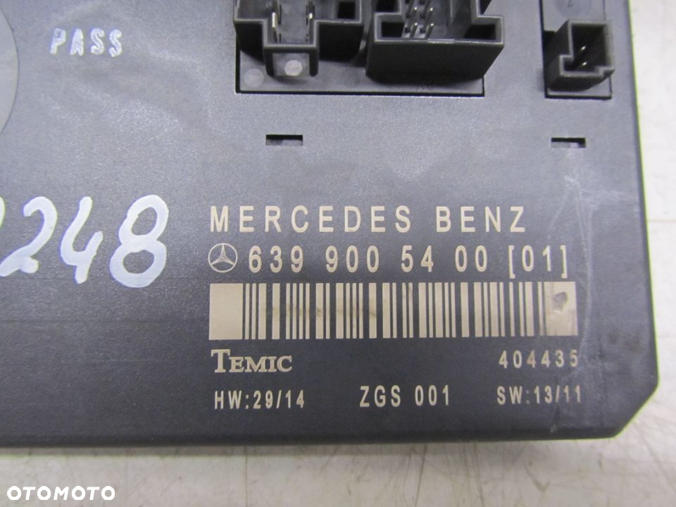 vito 639 3.0CDI V-klasa skrzynka bezpieczników moduł komfortu 6399005400 - 3