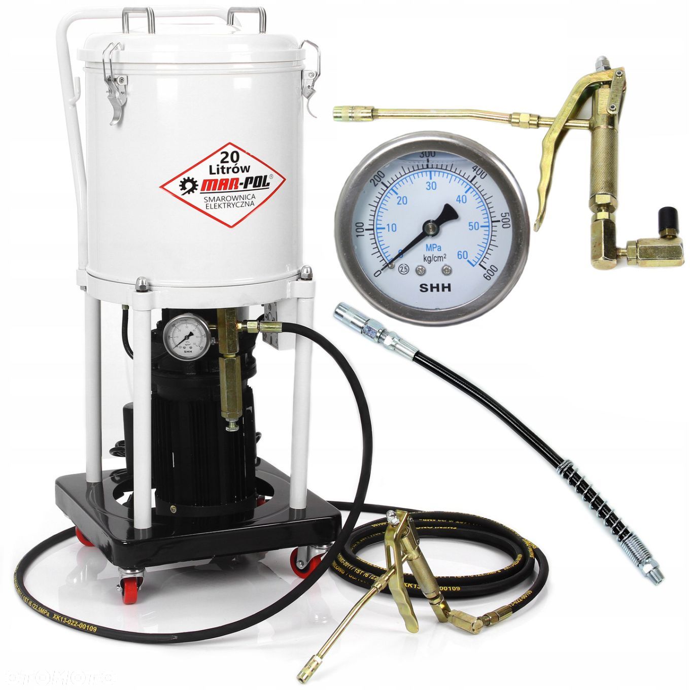 MAR-POL SMAROWNICA ELEKTRYCZNA 20L TAWOTNICA PNEUMATYCZNA 1,5kW M78065 - 1