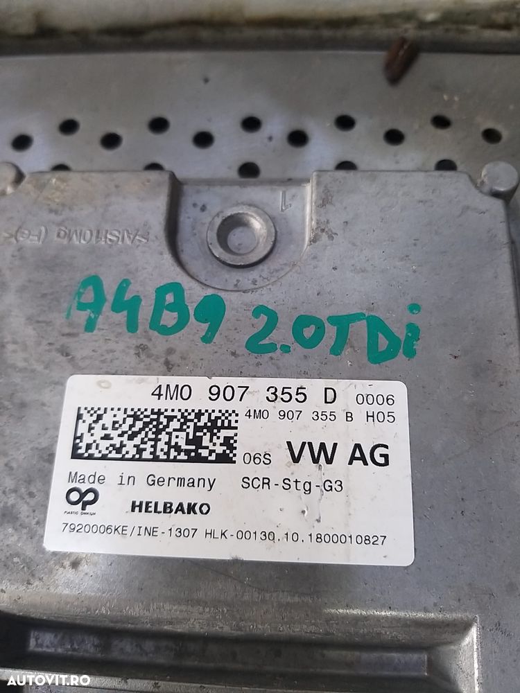 Modul adblue 2.0 tdi audi a4 b9 8w 4m0907355d - 2