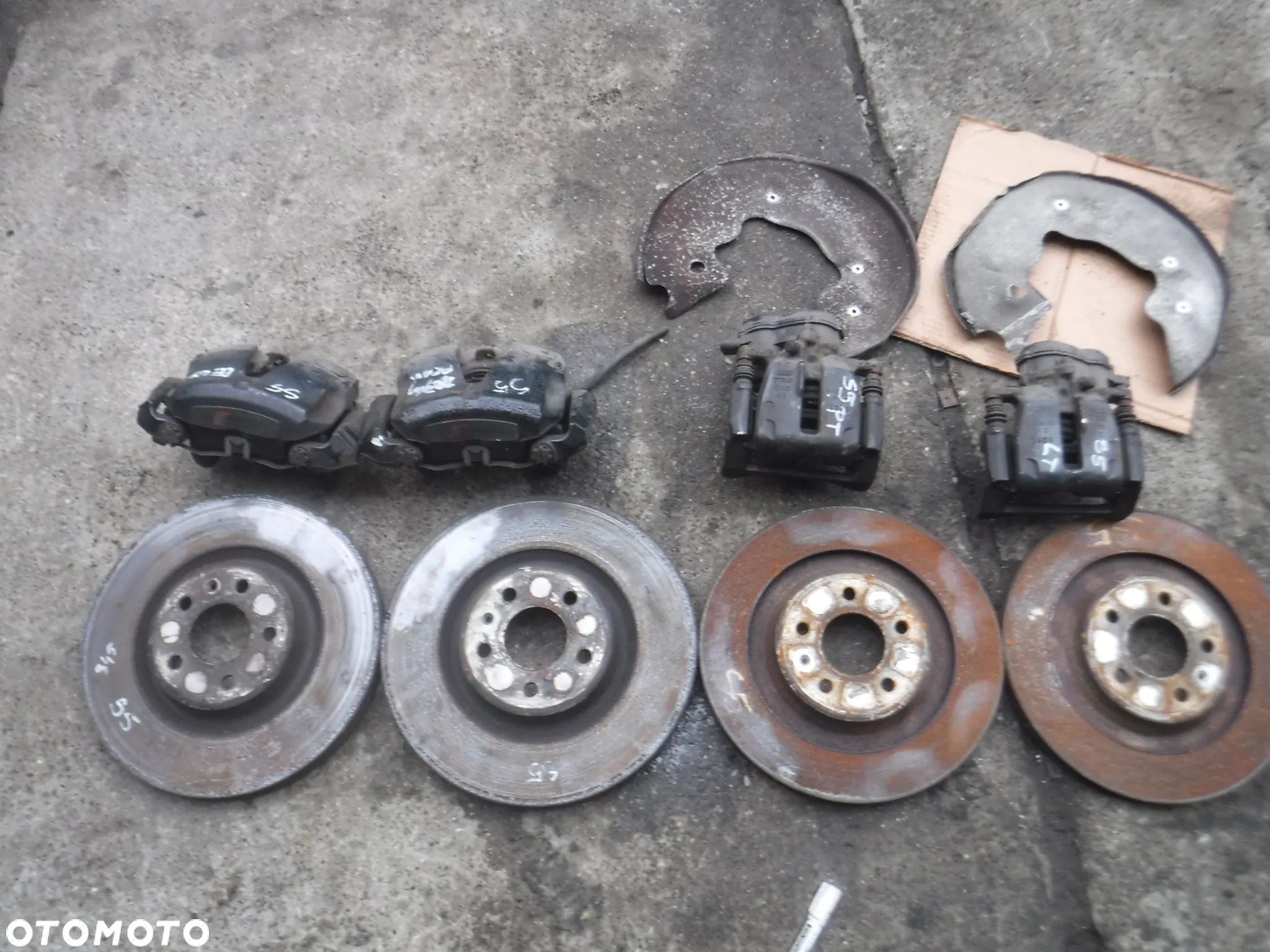 Audi S5 A5 8T A4 S4 4.2 FSI swap hamulce tarcze zaciski przod 345mm tyl 330mm zacisk - 1