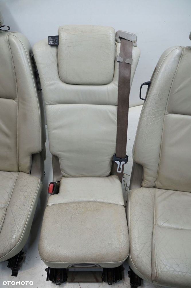 volvo xc90 i kanapa tył tylna 2 rząd fotele tylne skóra beż pas środkowy - 4