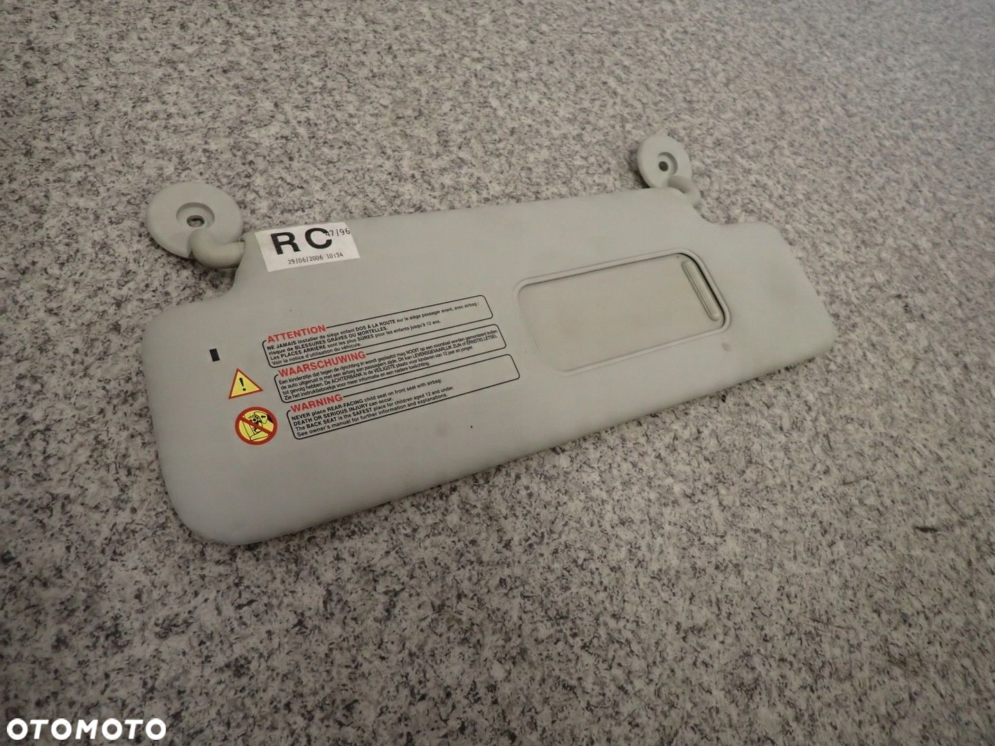 NISSAN MICRA K12 03- DASZEK PRZECIWSŁONECZNY PRAWY - 5