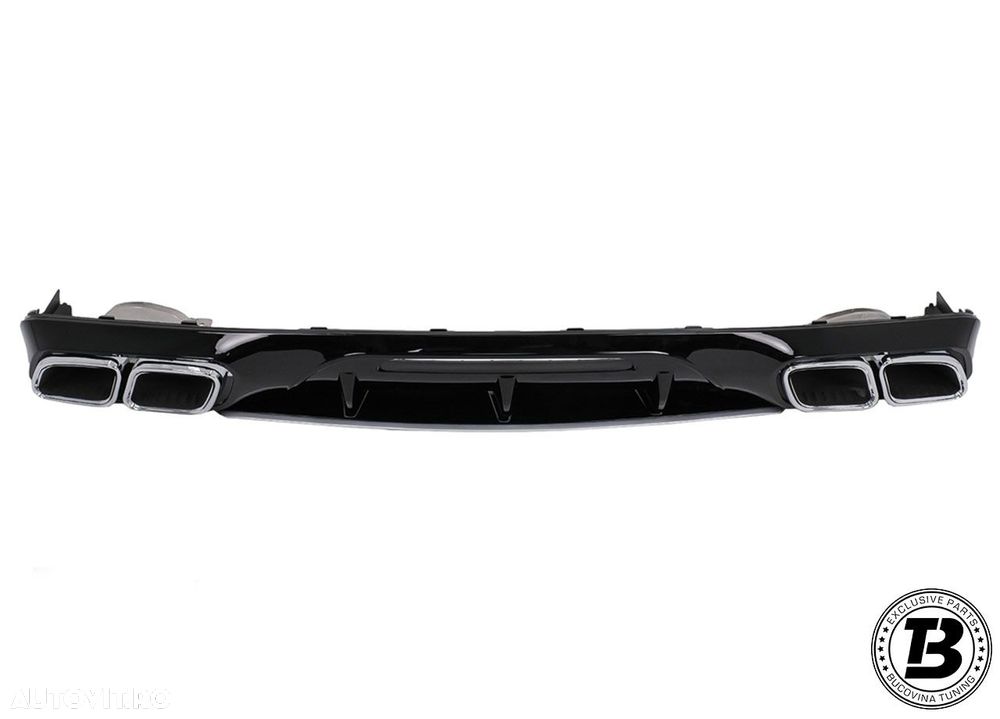 Difuzor Bara Spate Cu Ornamente Evacuare compatibil cu Mercedes CLS W218 X218 AMG 63 Design - 2