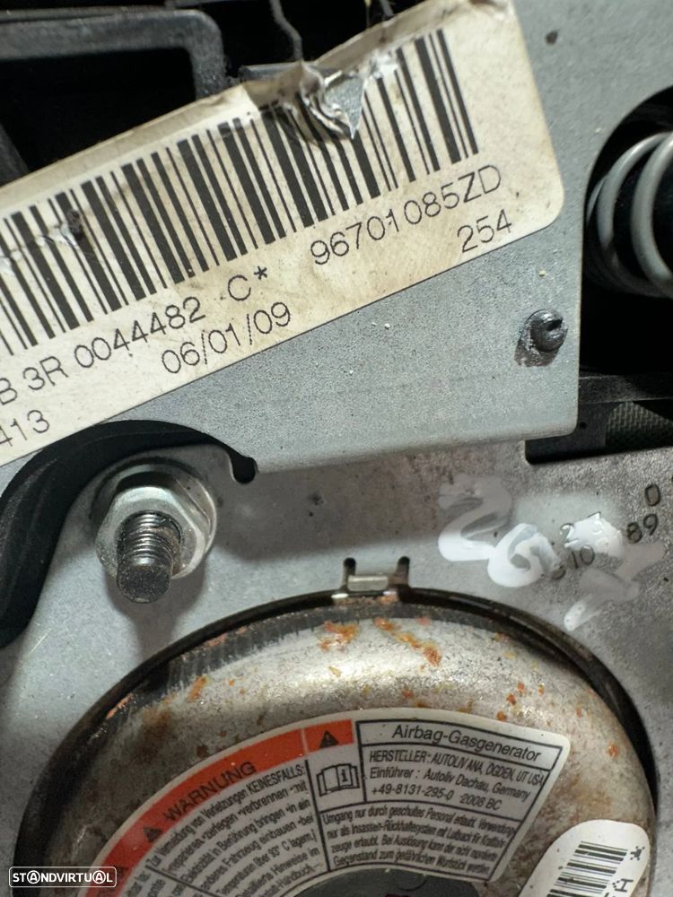 .Airbag Volante Condutor Original Peugeot 207 96701085ZD 2006 - 2015 - 8