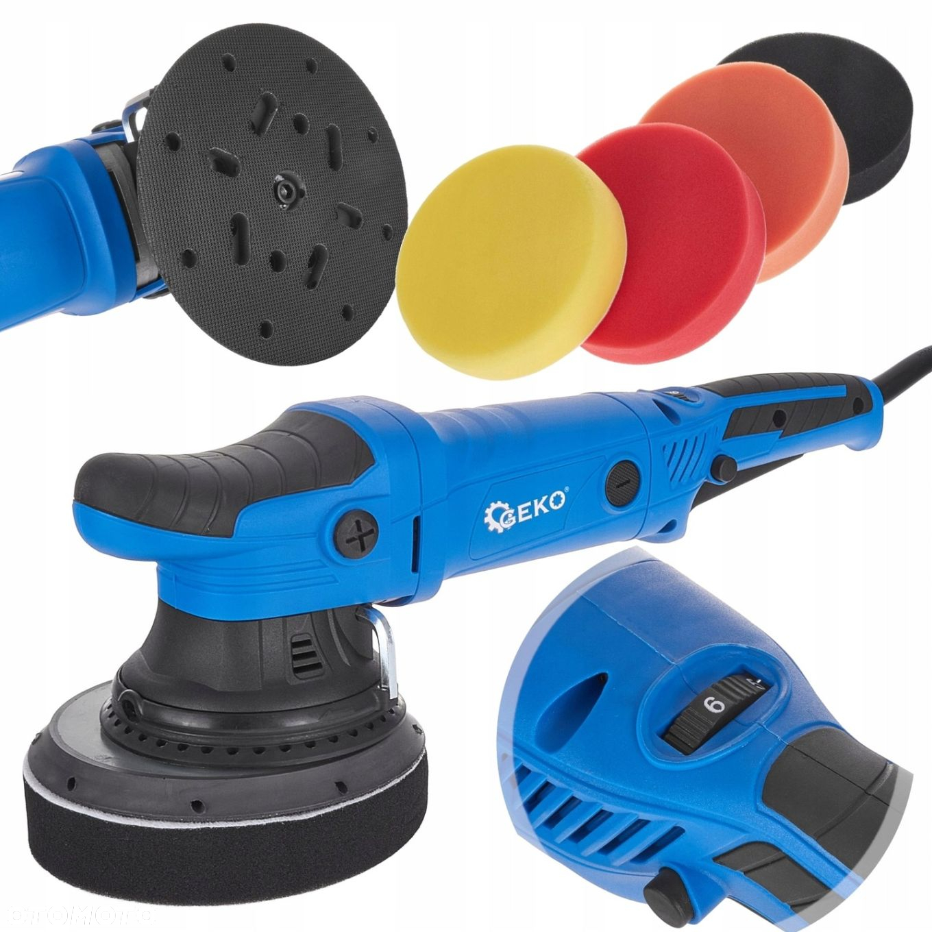 GEKO POLERKA SAMOCHODOWA MIMOŚRODOWA DUAL ACTION REGULACJA  GĄBKI G80293 - 15