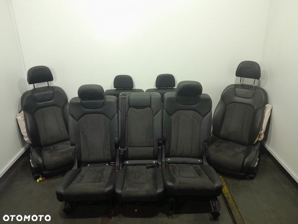 AUDI Q7 II 4M FOTELE KANAPA KOMPLET SKÓRA ALCANTARA 7 OSÓB S-LINE - 1