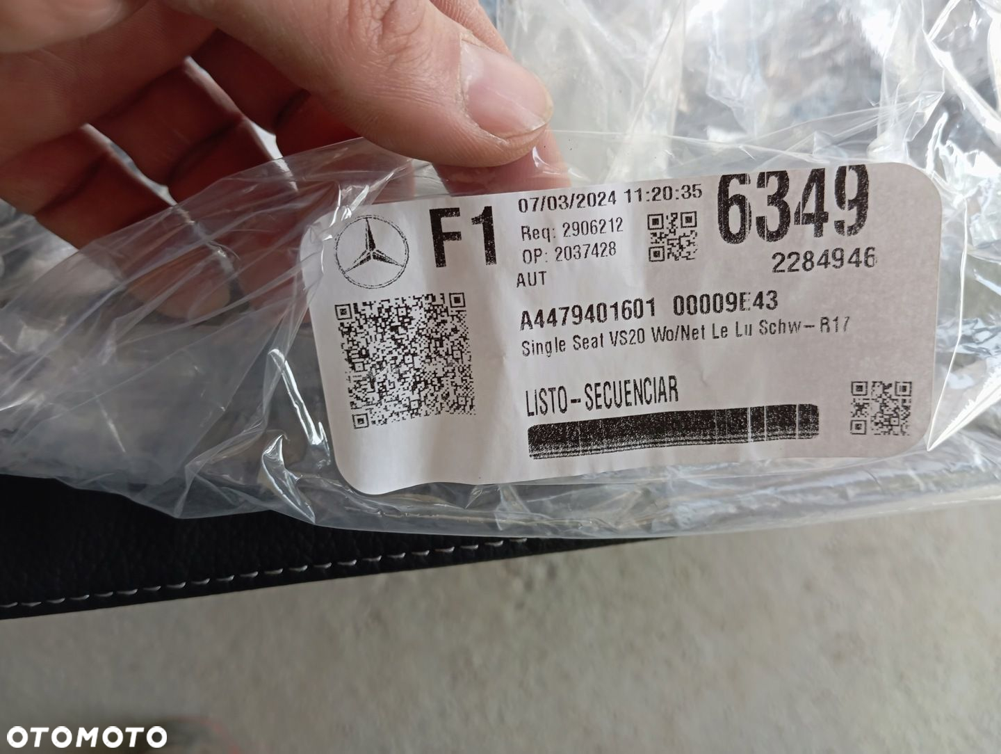 Mercedes V-klassa w447 fotel 1szt V-klasa NOWY SKÓRA ORYGINAŁ - 2