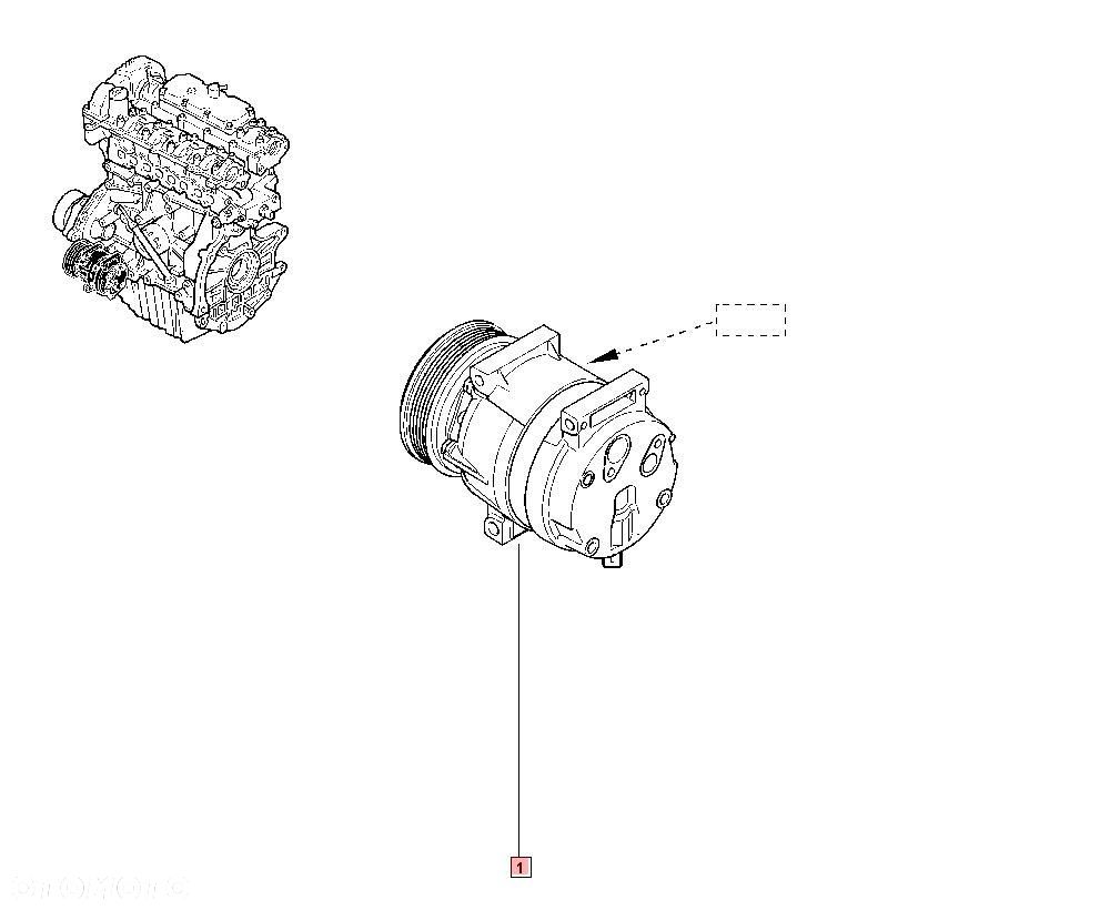 SPRĘŻARKA KLIMATYZACJI RENAULT LAGUNA II 1.6 16V 8200024397 - 2