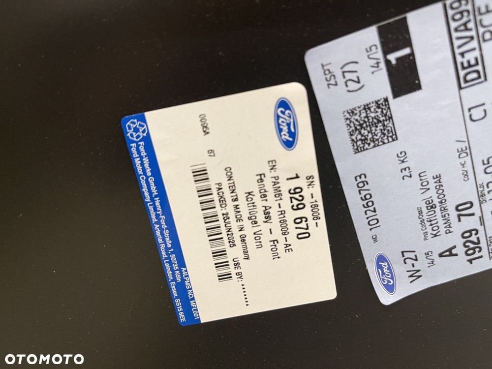 NOWY ORYGINALNY LEWY PRZEDNI BŁOTNIK FORD C-MAX II 2 MK2 10-18 LEWA PRZÓD PAM61-R16009-AE - 8