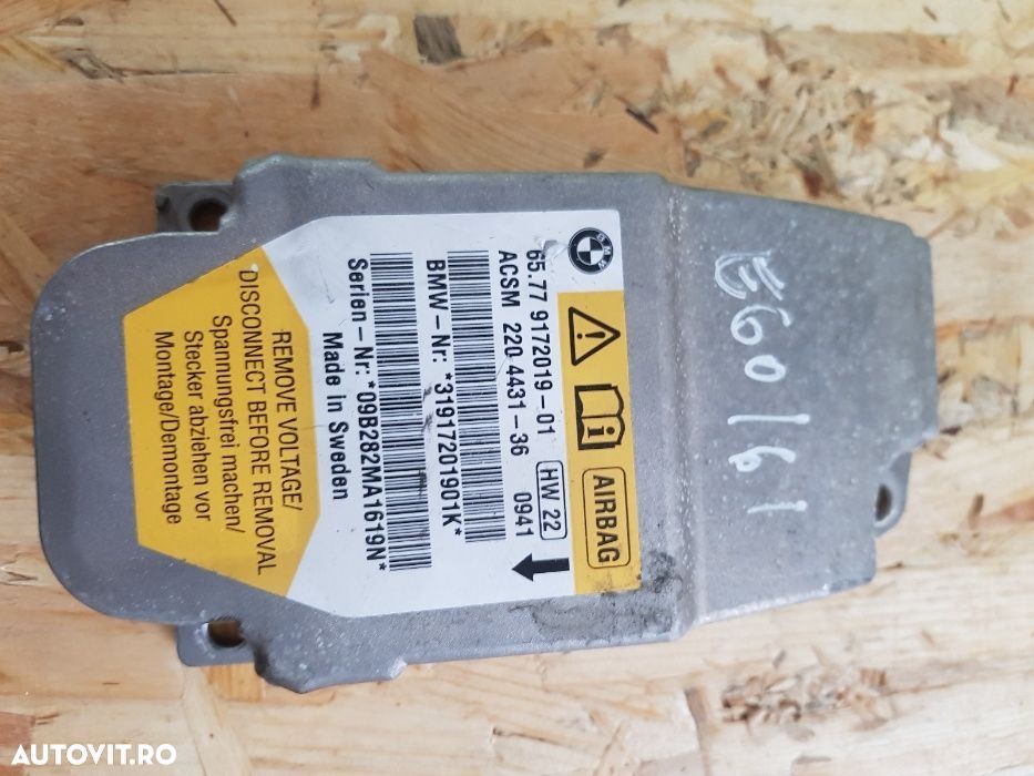 Calculator Modul Airbag Bmw Seria 5 E60 E61 Cod - 5