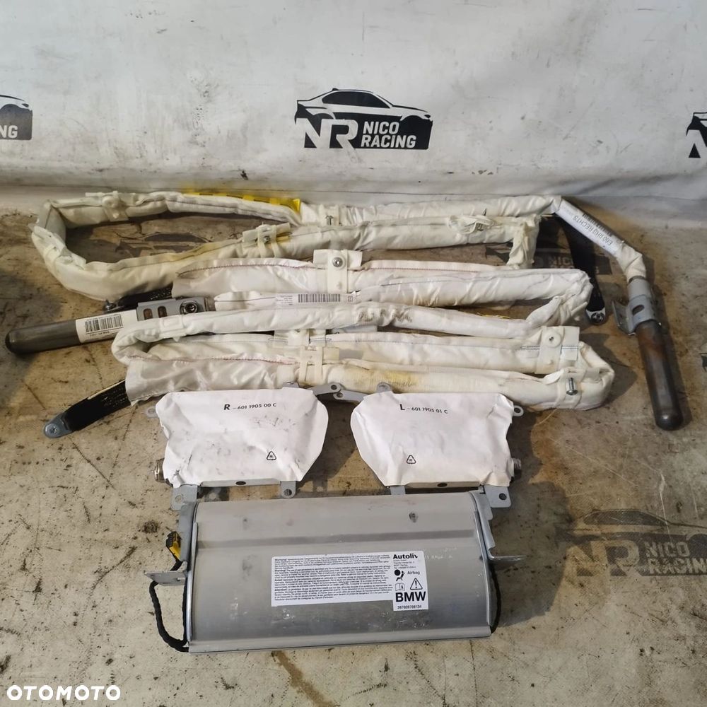 KOMPLET AIRBAG PODUSZKA KIEROWNICA DESKA KURTYNY FOTEL BMW E60 - 2