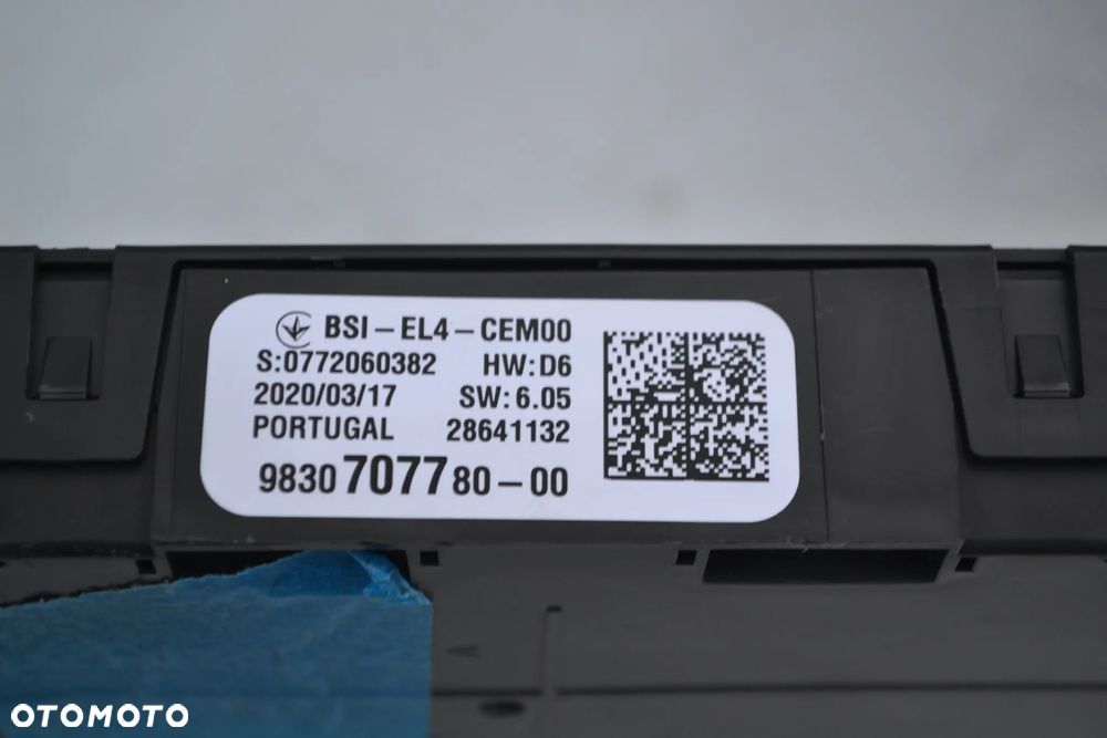 OPEL CITROEN PEUGEOT SKRZYNKA BEZPIECZNIKÓW MODUŁ BSI 9830707780 - 2