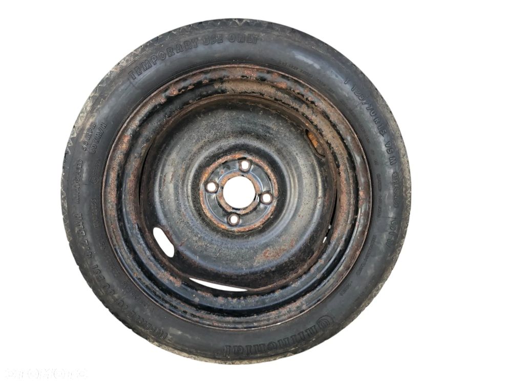 Koło Zapasowe Dojazdowe 125/70 R15 4x100 63,4 MM ET 40 Vw Golf III Seat- Gwarancja Wysyłka - 8