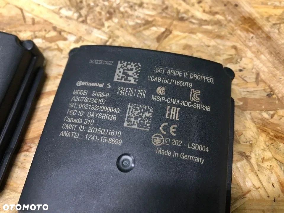 RENAULT CLIO V MEGANE IV LIFT SENSOR CZUJNIK MARTWEGO POLA PARKOWANIA 284R76125R - 2