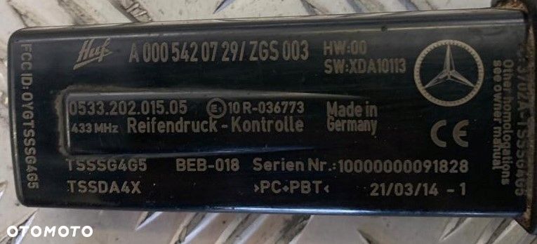 CZUJNIK CIŚNIENIA OPON MERCEDES ACTROS A0005420729 - 2