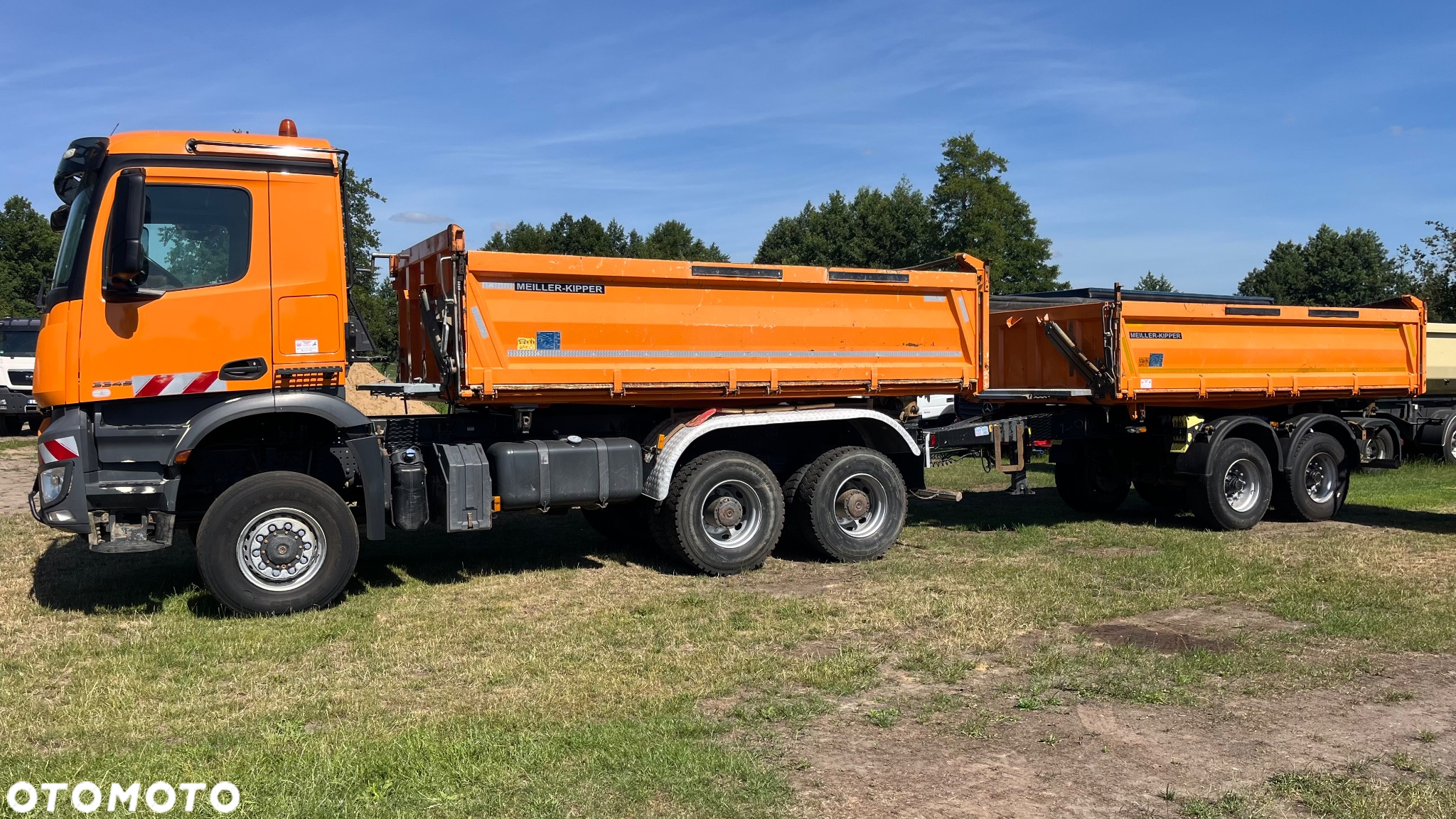 Mercedes-Benz Arocs 3345 6x6 Wywrotka Meiller Kipper + Przyczepa Meiller Kipper (nie 6x4, 8x8, 8x4, 6x2) z Niemiec. Silnik 13l, Hydraulika, nie hydroburta 6x6 Arocs Actros 3345 wywrotka Meiller Duży Silnik Reduktor Napędy na Wał - 16