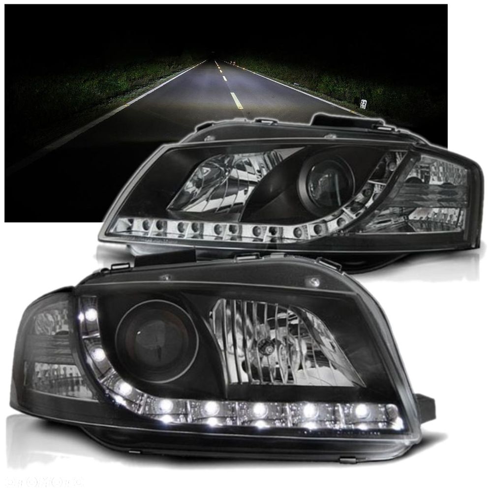 NOWE Lampy Reflektory Do AUDI A3 8P Od 2003 Do 2008 Roku + ŻARÓWKI LED - 7