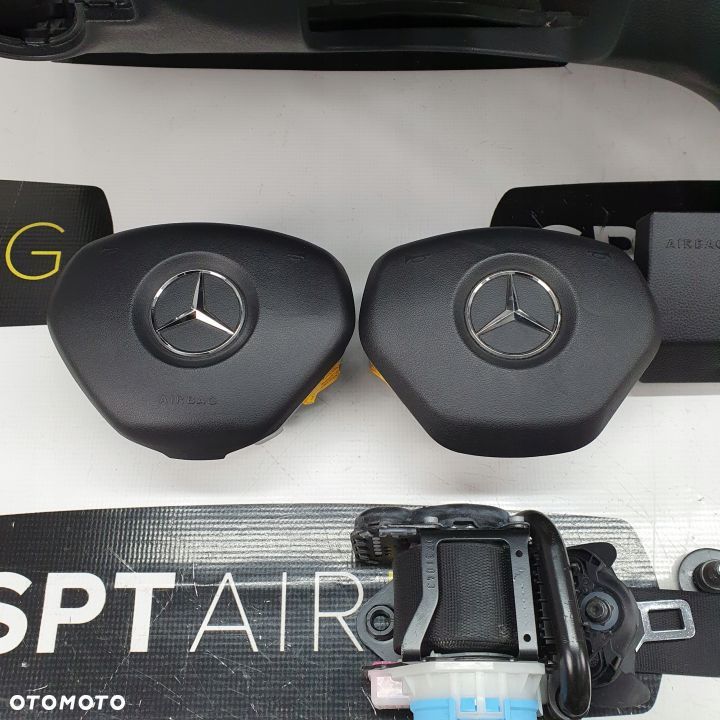 MERCEDES B-KLASA W246 SKÓRA DESKA ROZDZIELCZA KONSOLA KOKPIT PULPIT PODUSZKI AIRBAG AIR BAG PASY KIT SET - 6